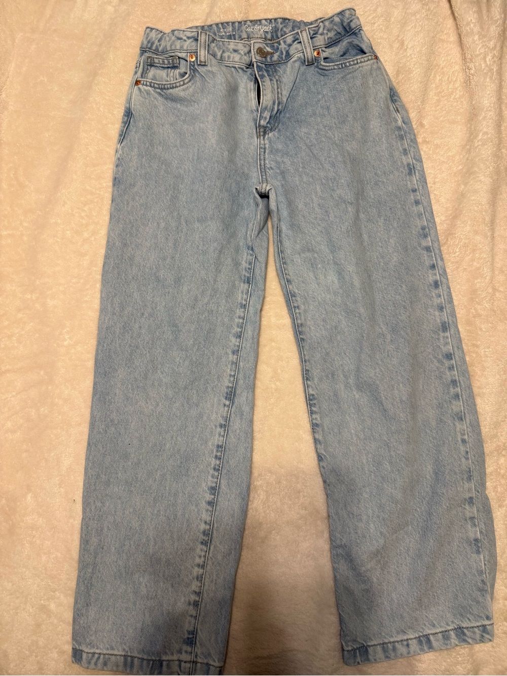 Cat & Jack Wide legs light wash jean| kids size 14
